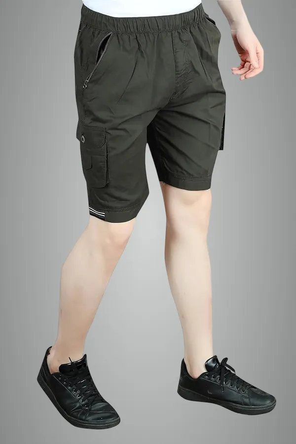 Dark_Green_Cotton_Shorts_For_Men