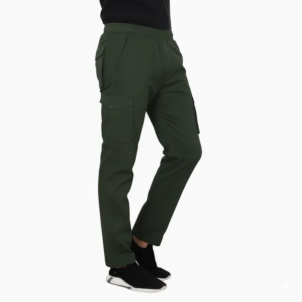 Dark_Green_Cotton_Cargo_Bottom_Pant_For_Men