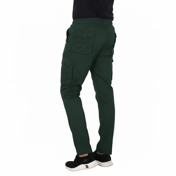 Dark_Green_Cotton_Cargo_Bottom_Pant_For_Men