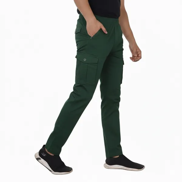 Dark_Green_Cotton_Cargo_Bottom_Pant_For_Men