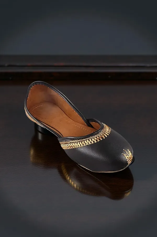 Black_Tulip_Faux_Leather_Jutti_For_Women_&_Girls