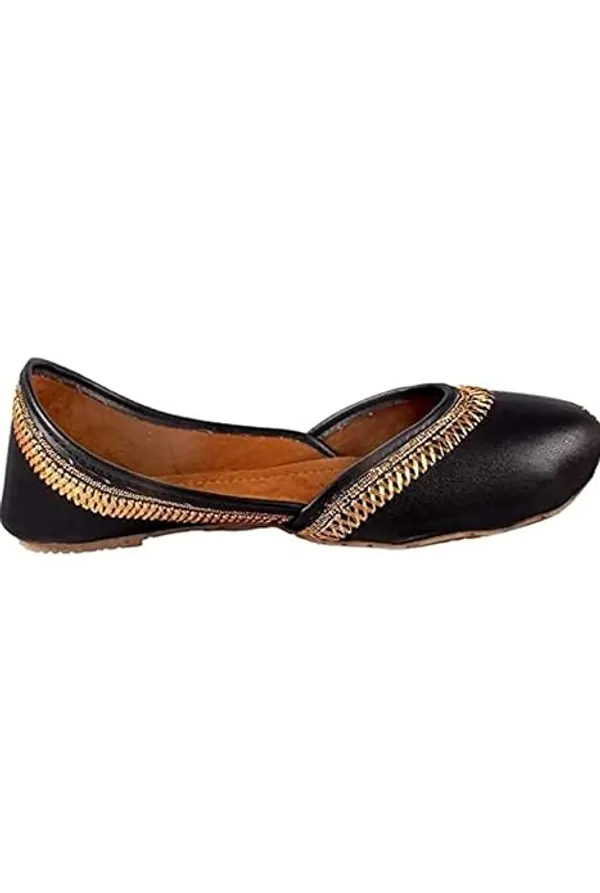 Black_Tulip_Faux_Leather_Jutti_For_Women_&_Girls