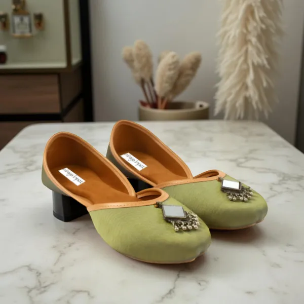 Green_Jhumka_Faux_Leather_Jutti_For_Women_&_Girls