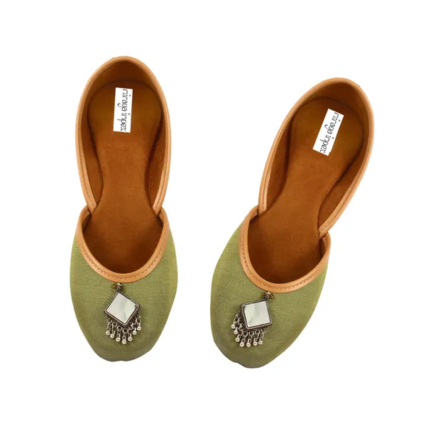 Green_Jhumka_Faux_Leather_Jutti_For_Women_&_Girls
