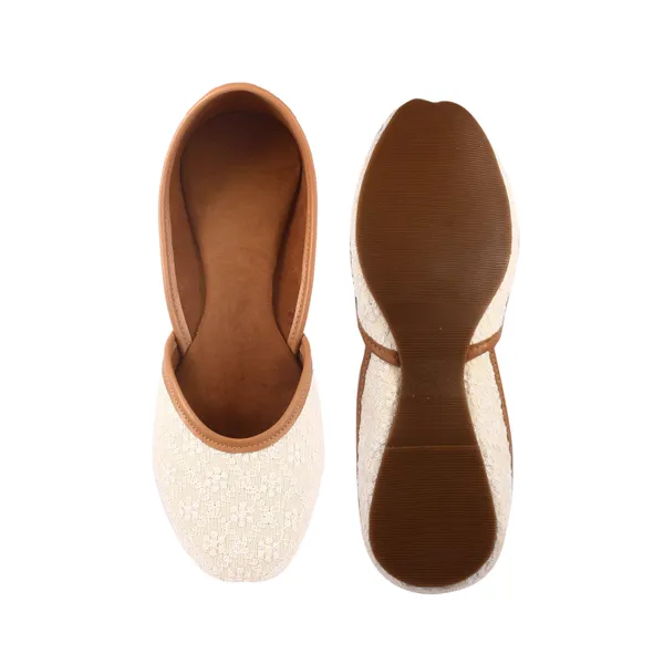 Cream_Floral_Faux_Leather_Jutti_For_Women_&_Girls