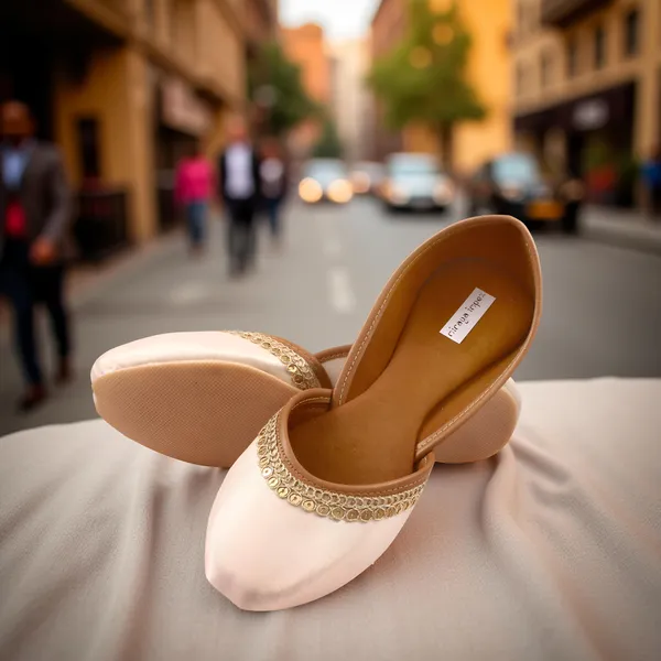Cream_Pearl_Faux_Leather_Jutti_For_Women_&_Girls