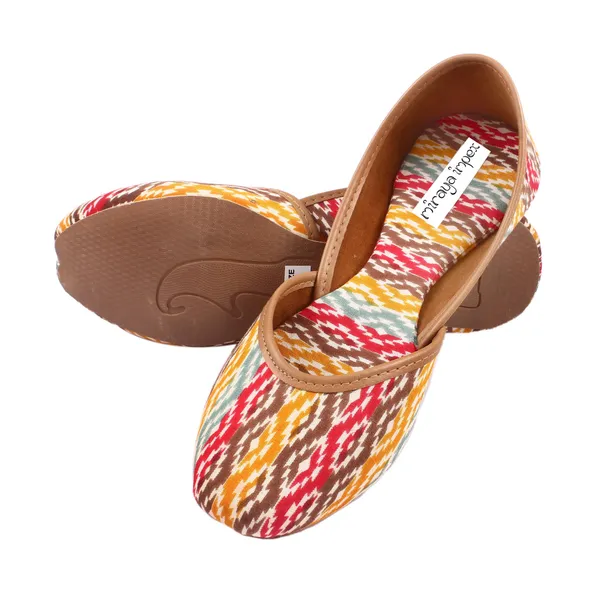 Multicolor_Rangoli_Luxe_Faux_Leather_Jutti_For_Women_&_Girls