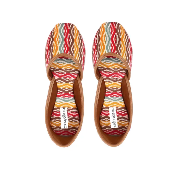 Multicolor_Rangoli_Luxe_Faux_Leather_Jutti_For_Women_&_Girls