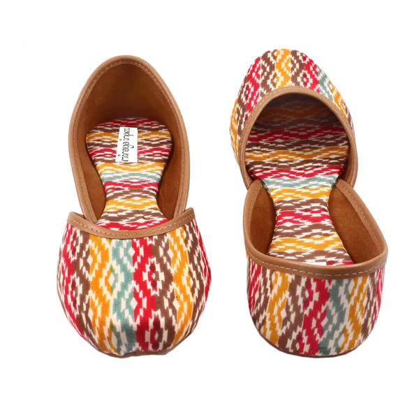 Multicolor_Rangoli_Luxe_Faux_Leather_Jutti_For_Women_&_Girls