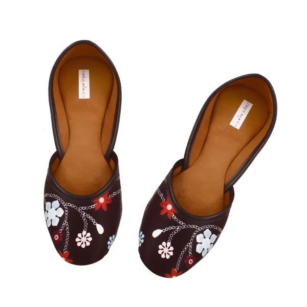 Black_Midnight_Blossom_Faux_Leather_Jutti_For_Women_&_Girls