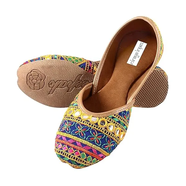Blue_Dance_Garba_Faux_Leather_Jutti_For_Women_&_Girls