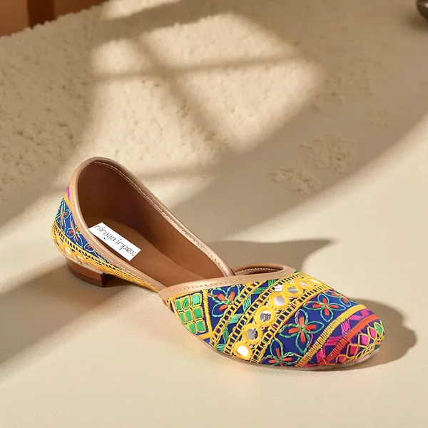 Blue_Dance_Garba_Faux_Leather_Jutti_For_Women_&_Girls