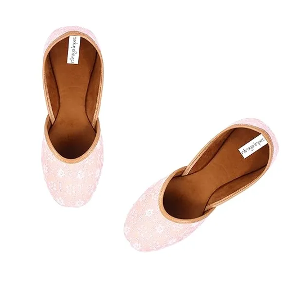 Pink_Peachy_Luxe_Faux_Leather_Jutti_For_Women_&_Girls