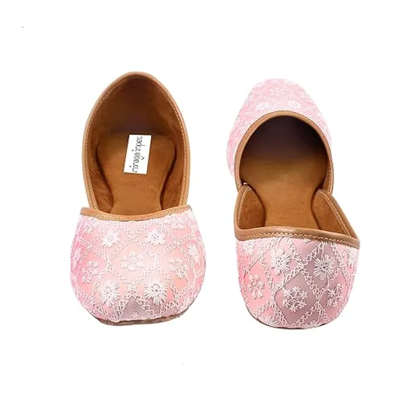Pink_Peachy_Luxe_Faux_Leather_Jutti_For_Women_&_Girls