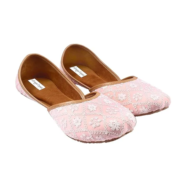 Pink_Peachy_Luxe_Faux_Leather_Jutti_For_Women_&_Girls