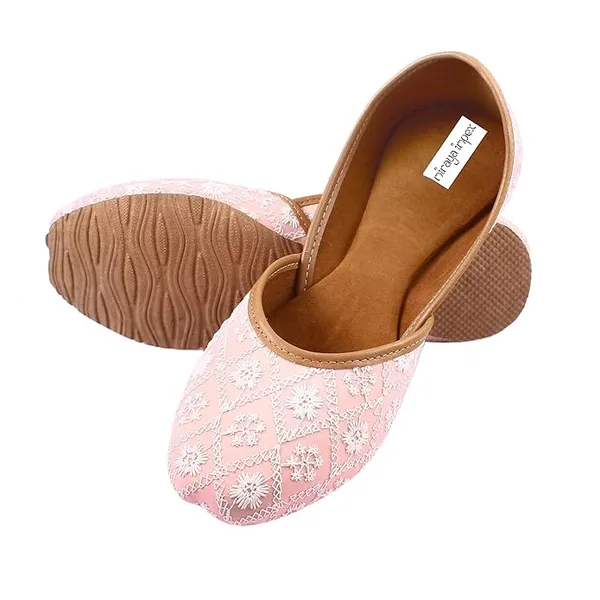 Pink_Peachy_Luxe_Faux_Leather_Jutti_For_Women_&_Girls