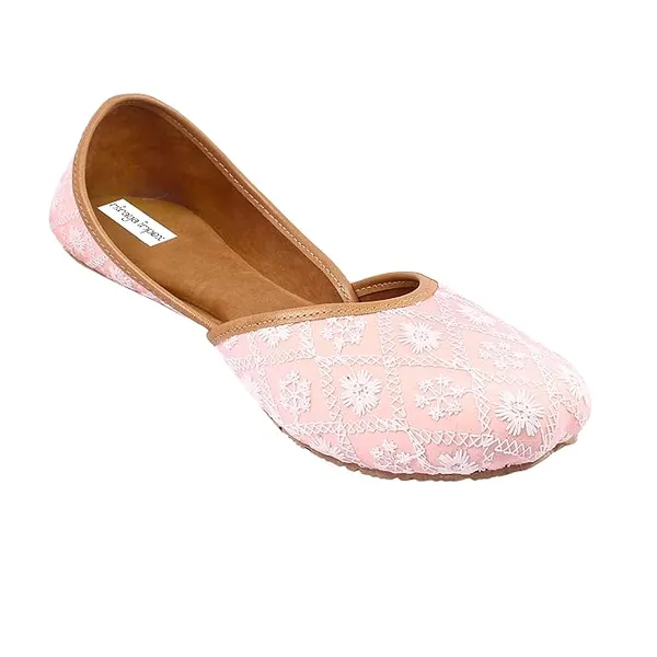 Pink_Peachy_Luxe_Faux_Leather_Jutti_For_Women_&_Girls