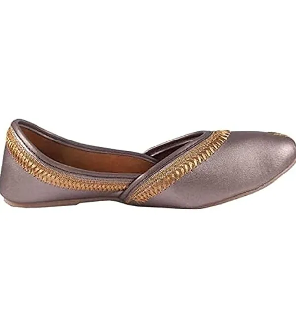 Silver_Sterling_Faux_Leather_Jutti_For_Women_&_Girls