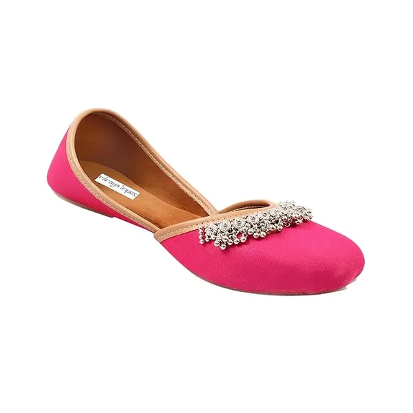 Pink_Florene_Faux_Leather_Jutti_For_Women_&_Girls