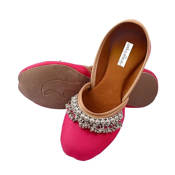 Pink_Florene_Faux_Leather_Jutti_For_Women_&_Girls