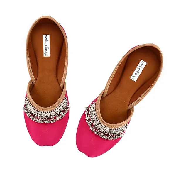 Pink_Florene_Faux_Leather_Jutti_For_Women_&_Girls