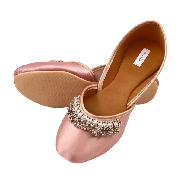 Peach_Rose_Khanak_Faux_Leather_Jutti_For_Women_&_Girls