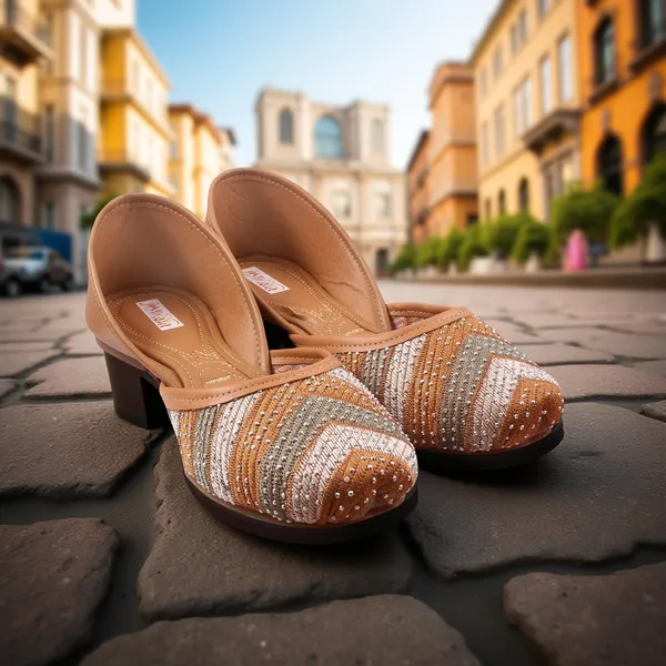Tan_Orange_Bloom_Bridal_Faux_Leather_Jutti_For_Women_&_Girls
