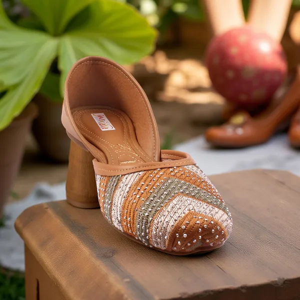 Tan_Orange_Bloom_Bridal_Faux_Leather_Jutti_For_Women_&_Girls