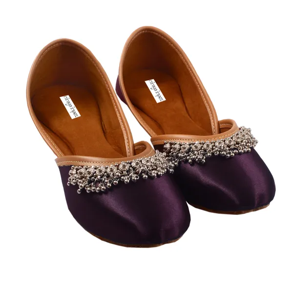 Wine_Jalsa_Faux_Leather_Jutti_For_Women_&_Girls