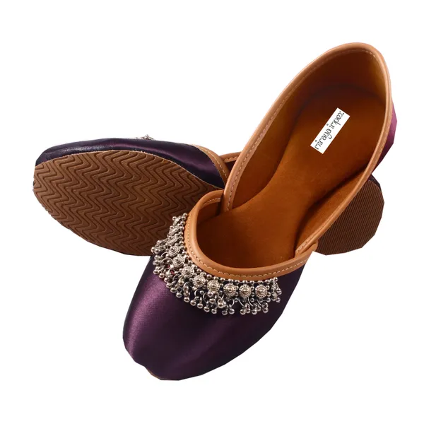 Wine_Jalsa_Faux_Leather_Jutti_For_Women_&_Girls
