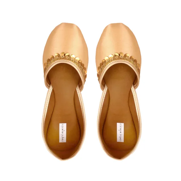 Gold_Dust_Satin_Faux_Leather_Jutti_For_Women_&_Girls