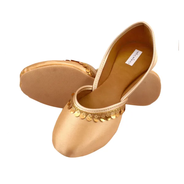 Gold_Dust_Satin_Faux_Leather_Jutti_For_Women_&_Girls