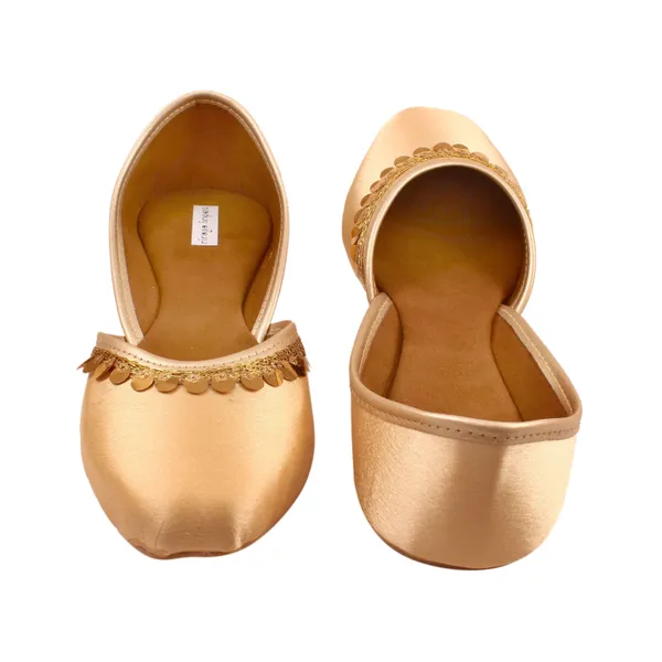 Gold_Dust_Satin_Faux_Leather_Jutti_For_Women_&_Girls