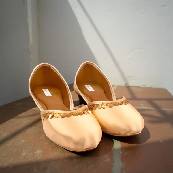 Gold_Dust_Satin_Faux_Leather_Jutti_For_Women_&_Girls