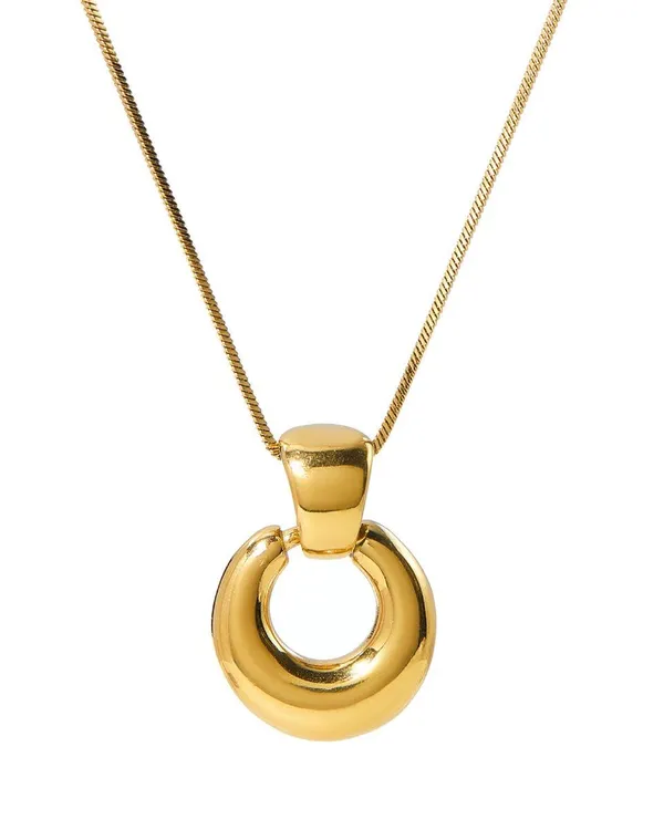 Gold_Oval_Hollow_Circle_Necklace_For_Women