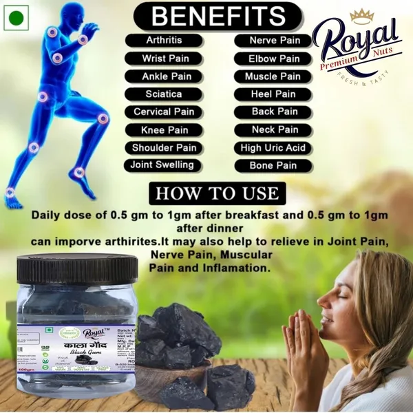 Royal_Premium_Kala_Gond_/Black_Gum_(100G)_Original_Gond_Siyah_|_Pure_Jadiboti_For_Joint_Pain_Dried_Gum