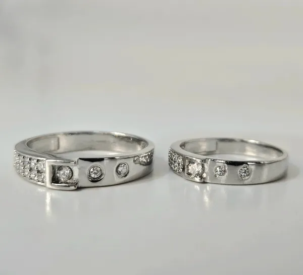 Modern_Segmented_Silver_Couple'S_Rings