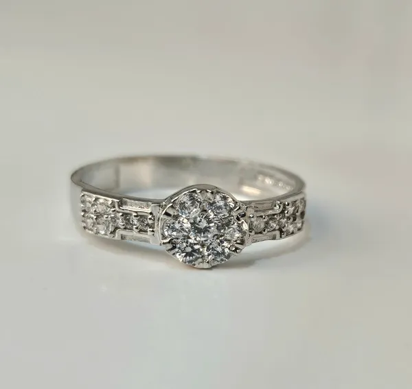 Classic_Silver_Cluster_Couple'S_Rings