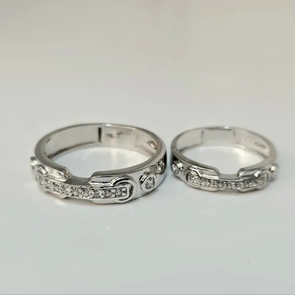 Modern_Buckle_Couple'S_Rings