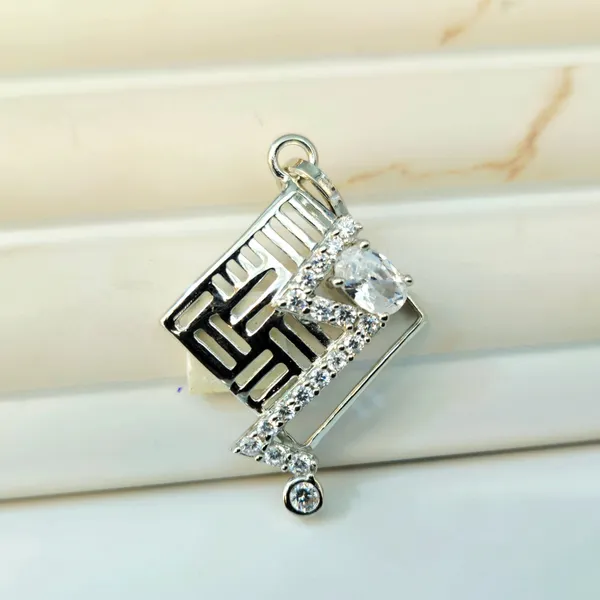 Silver_Geometric_Fretwork_Pendant_Set_With_Pave_Solitaire_Accent
