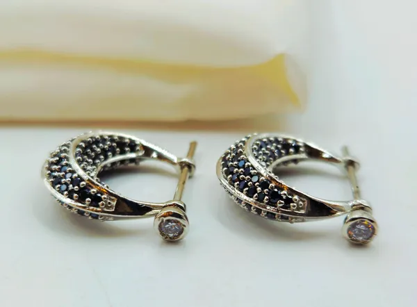 Silver_Pave_Black_Spinel_Huggie_Hoop_Earrings
