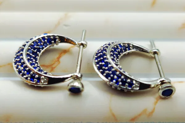 Silver_Pave_Sapphire_Huggie_Hoop_Earrings