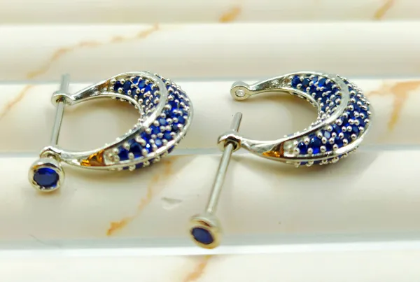 Silver_Pave_Sapphire_Huggie_Hoop_Earrings