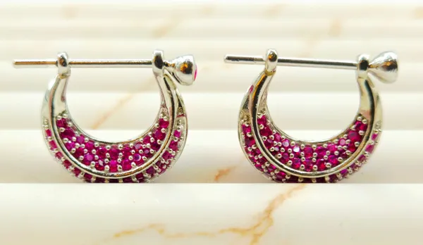 Silver_Pave_Ruby_Huggie_Hoop_Earrings.