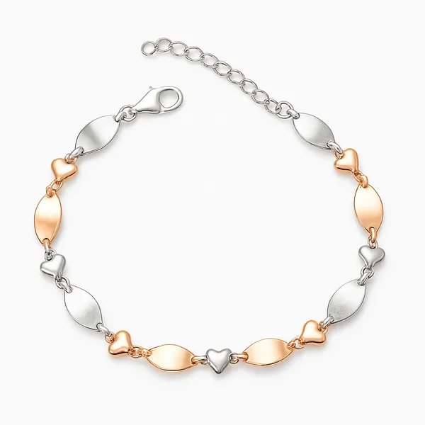 Two-Tone_Heart_And_Oval_Link_Bracelet