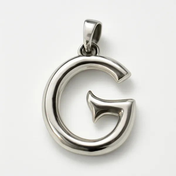 925_Sterling_Silver_"G"_Alphabet_Pendant