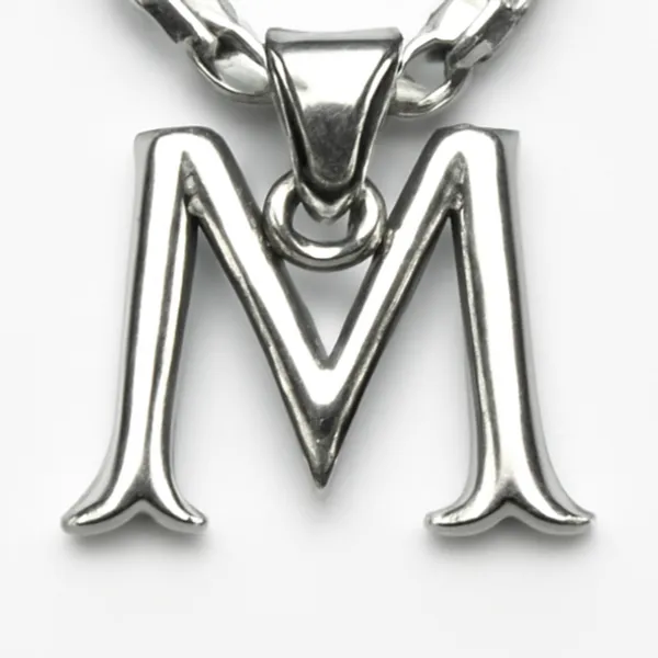 925_Sterling_Silver_"M"_Alphabet_Pendant