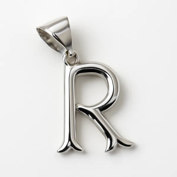 925_Sterling_Silver_"R"_Alphabet_Pendant