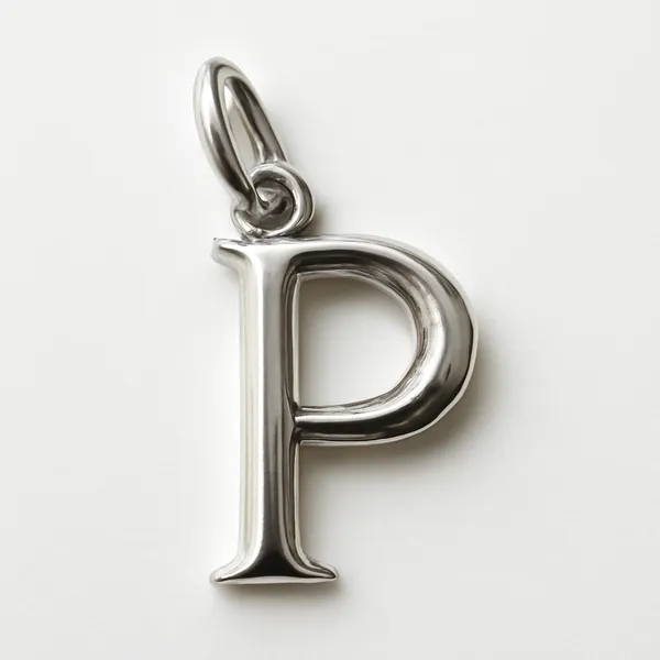 925_Sterling_Silver_"P"_Alphabet_Pendant