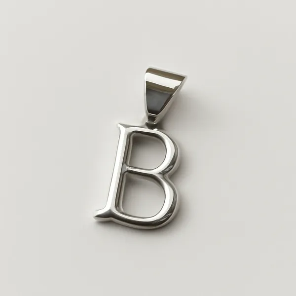 925_Sterling_Silver_"B"_Alphabet_Pendant